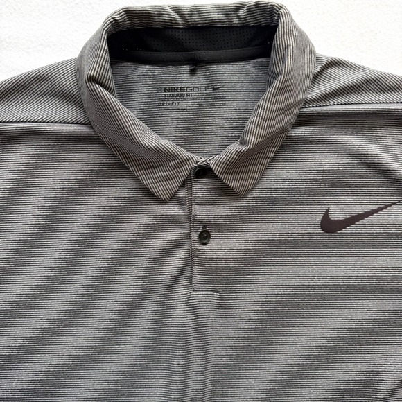 Nike Other - Nike Golf Polo Striped Men's XXL Dri-Fit Standard Fit Black White Performance